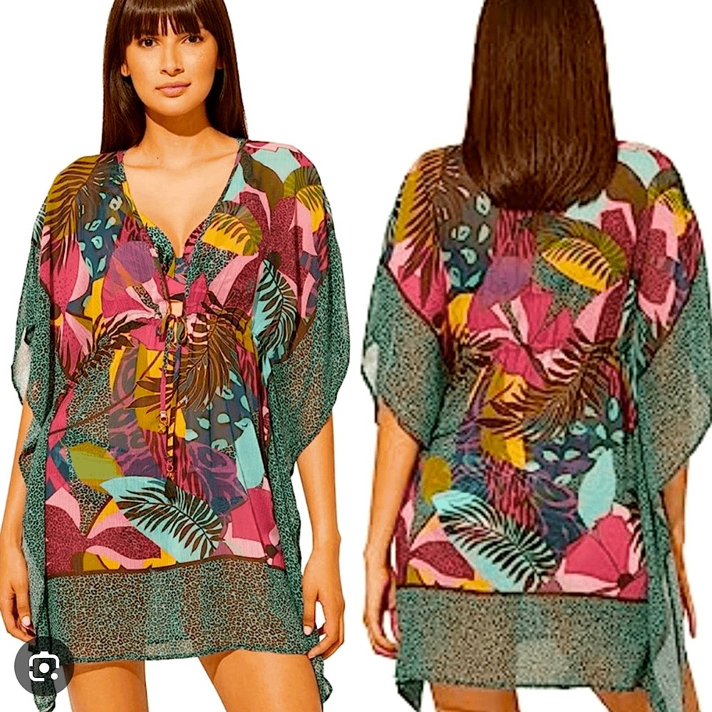 Bleu Rod Beattie Chiffon Swim Cover Up